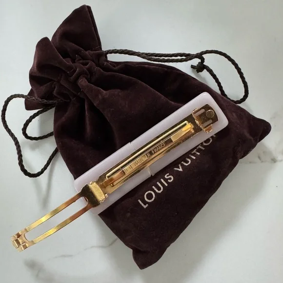 Louis Vuitton Inclusion hair Barrette , gold and beige - Picture 4 of 5